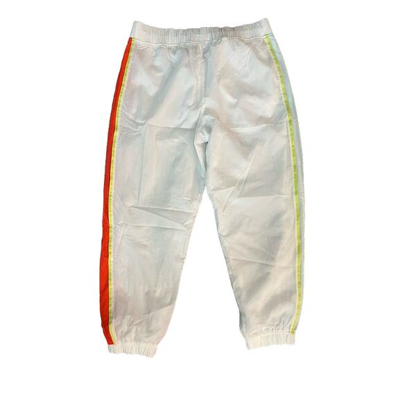 Nike White Colorblock 100% Nylon Women's Activewear Pants Size Large - Picture 2 of 5